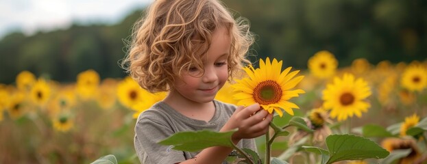 sabra is a little boy and has just been given his first sunflower