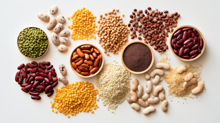 beans on a wooden background