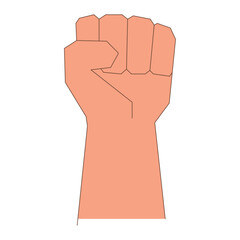 Isolated hand protest gesture icon Vector
