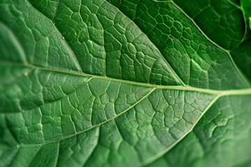 Fototapeta premium a close up photo of a green leaf Generative AI