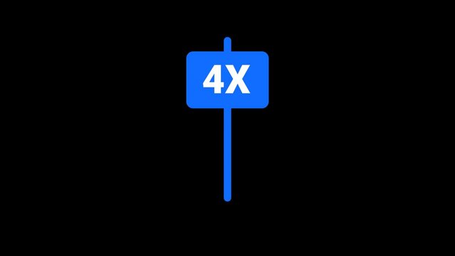 4x Signboard Animation with transparent background