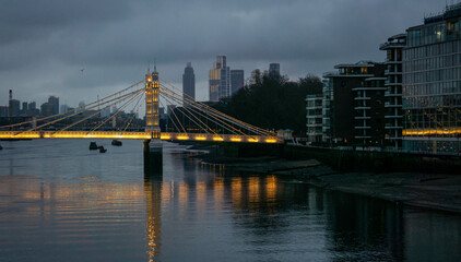 Albert Bridge night