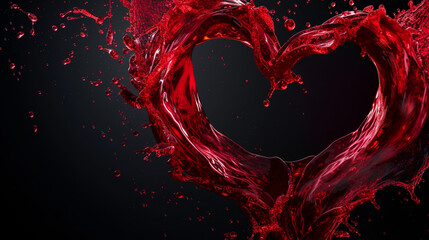 Vinous Sensuality: The Magic of Red Wine Celebrates Love in an Elegant Design for Valentine's Day...A Heart Created with the Intense Red Wine