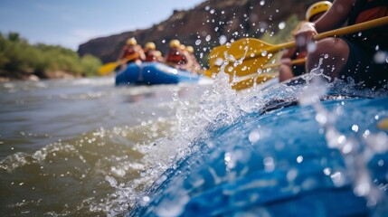 family river rafting down the colorado river, 