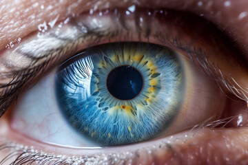 Intense Gaze, Human Eye Macro with Exquisite Iris Detail