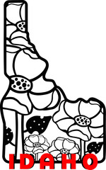 flower pattern in Idaho state