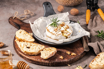 Fresh sliced Camembert cheese