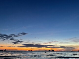 sunset over the sea