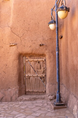 Ushaiger Heritage Village, Riyadh, Saudi Arabia, Middle East.  Ancient, mud bricked village of...