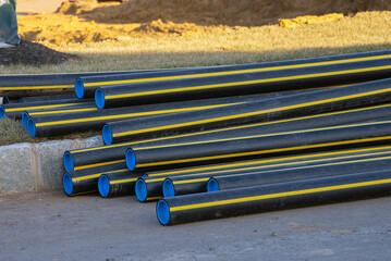 black sewer pipes