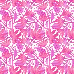 Summer retro floral seamless geometric flowers pattern for fabrics and linens and kids clothes print and festive