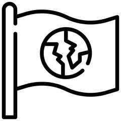 Flag Earth Icon