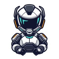 Esport vector logotype robot, logo, icon, sticker, symbol, emblem