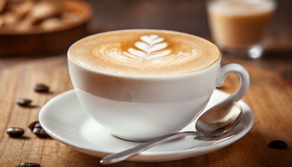 Macro shot of a latte (