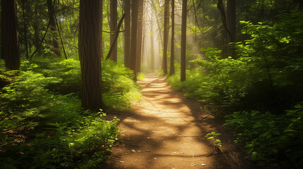 Obraz premium morning in the forest