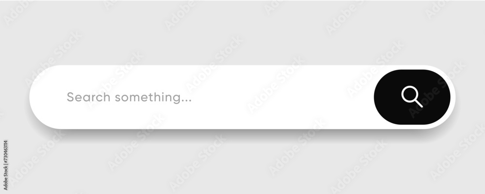 Aufkleber Search Bar with suggestions for UI UX design and web site. Search Address and navigation bar icon. Collection of search form templates for websites. Search engine web browser window template.