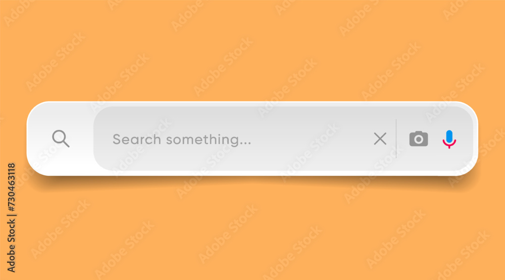 Poster Search Bar with suggestions for UI UX design and web site. Search Address and navigation bar icon. Collection of search form templates for websites. Search engine web browser window template.