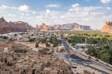 Ancient ruins in old town Al-Ula.