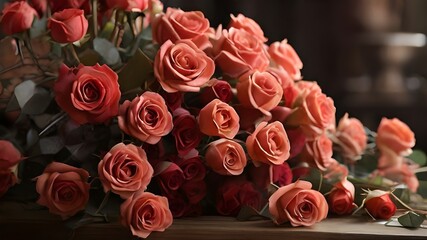 bouquet of red roses