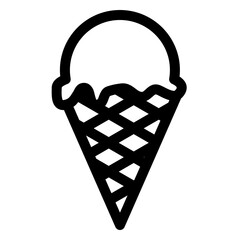 Obraz na płótnie Canvas ice cream cone icon