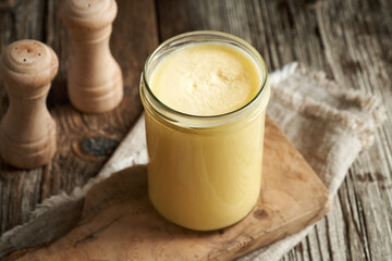 A jar of clarified butter or ghi