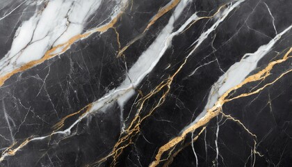 Textured of the black marble background. Gold and white patterned natural of dark gray marble texture. 