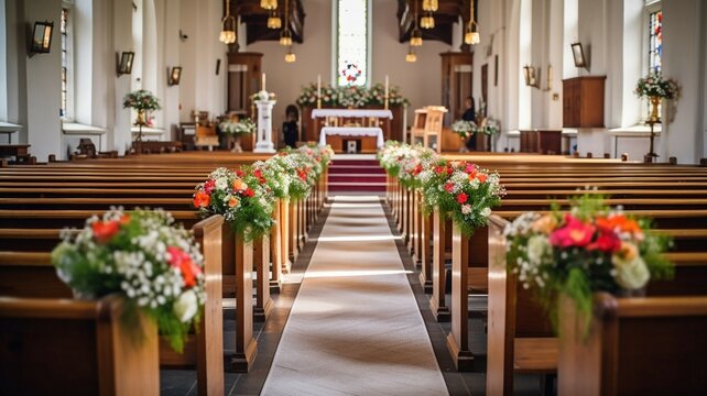 Church interior for wedding
