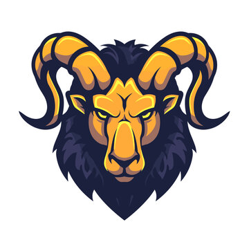 Esport vector logotype ram, logo, icon, sticker, symbol, emblem, goat, sheep