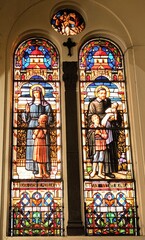 stained glass window in church