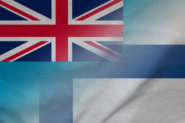Tuvalu and Finland political flag international relations FIN TUV