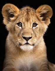 Fototapeta premium portrait of a lion cub