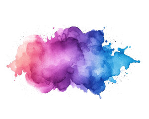 Gradient paint watercolor isolated on transparent transparent