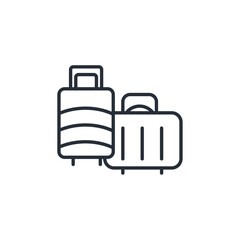 suitcase icon. vector.Editable stroke.linear style sign for use web design,logo.Symbol illustration.