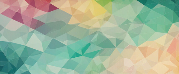 Triangle based soft color abstract background. Composition of triangles with an artistic feel. Square format. 