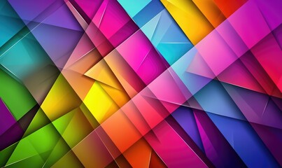 flat background with multiply colored abstract geometry ornament