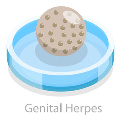 3D Isometric Flat Vector Illustration of Sexual Transmitted Disease, STD Set. Item 4