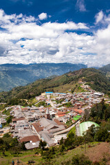 Fototapeta na wymiar Montebello, Antioquia - Colombia. January 24, 2024. Panoramic with drone of the municipality, with a population of 6680 inhabitants