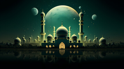 Ramadan background, celebrating Eid al-Fitr and Ramadhan