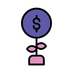 Banker Business Advice Filled Outline Icon