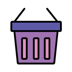 Basket Cart Shop Filled Outline Icon