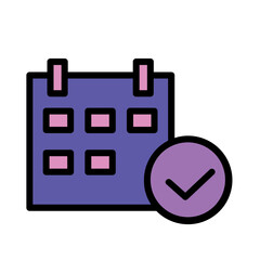 Calendar Company Date Filled Outline Icon