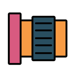 Adjust Camera Lens Filled Outline Icon