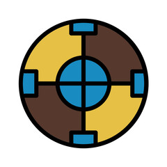 Focus Camera Auto Filled Outline Icon