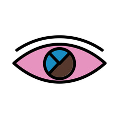 Eye View Optical Filled Outline Icon