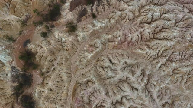 aerial view of Pink Cliffs Geological Reserve Heathcote. Australia