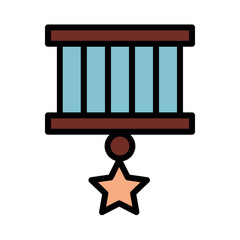 Reward Trophy Win Filled Outline Icon