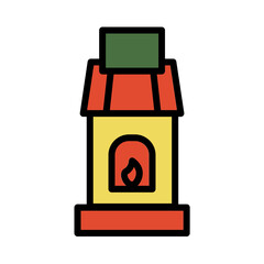 Blacksmith Blaze Bonfire Filled Outline Icon