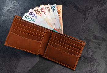 Colombian peso bills in wallet - Business concept
