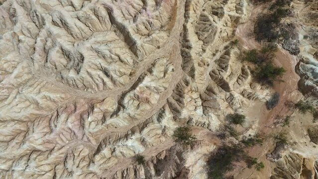 aerial view of Pink Cliffs Geological Reserve Heathcote. Australia