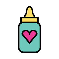 Baby Bottle Child Filled Outline Icon